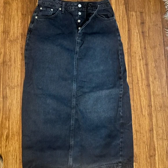 Dark Denim Midi Skirt - Picture 3 of 3